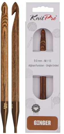 KnitPro Ginger Afghan/Tunisian Crochet Hook | 9.00mm