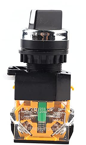 Interruptor Selector Rotativo Redondo 22 Mm 2 Posiciones NC NO Autobloqueo Arrancador Electromagnético Contactor Relé Circuitos Eléctricos