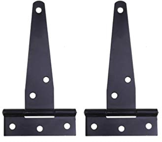 Yarnow 2 Stück 8 Torbeschläge Aus Holz Federtürscharnier Türscharniere Aus Satiniertem Nickel Versteckte Türscharniere T-band-scharnier Hochleistungs-t-scharnier Schwarze Farbe Schwer