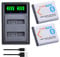 PowerTrust 2Pcs 1800mAh NP-BG1 NP-FG1 Battery + Charger with type-C port for Sony Cyber-shot DSC- W100, W120, W150, W220, T20 T100 T25, DSC-H3, H7, H9, H10, H20, DSC- H50, DSC-H55