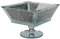 Crushed Diamond Crystal Fruit Bowl, Glamorous Chrome Finish Glass, Sparkling Bling Kitchen Storage, Home Decor, 22 x 22 x 25 cm