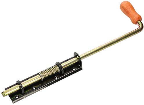 KOTARBAU® Federriegel 380/13mm Schmal Schwarz für Tore Garagen Pforten mit Holzgriff