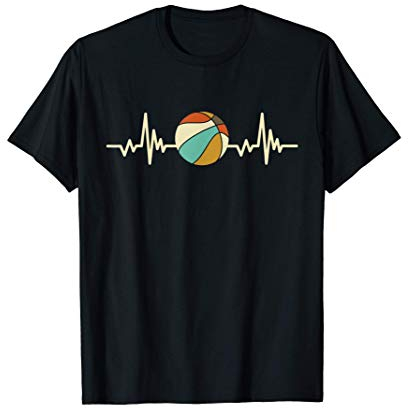 Basketball Herzschlag Basketballer Retro Puls Sport Trikot T-Shirt