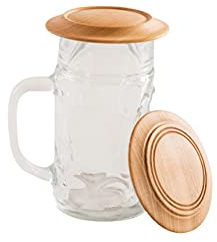 Bierdeckel bayerisch Wespenschutz für Glas aus Holz Esche geölt