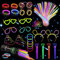 Sunshine smile 206 Stücke Knicklichter,Neon-Leuchtstäbe,Leuchtarmbänder,Party-Leuchtstab-Set,Leuchtspielzeug für Kinder,Party Neon Leuchtstab,Neon-leuchtendes Armband für Halloween,Weihnachten