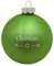 Deitert Weihnachtskugel mit Namen oder Wunschtext graviert, Ø 8cm, personalisierte Christbaumkugel aus Glas (matt), individueller Weihnachtsbaumschmuck mit Gravur, Tannen-Motiv, Hellgrün