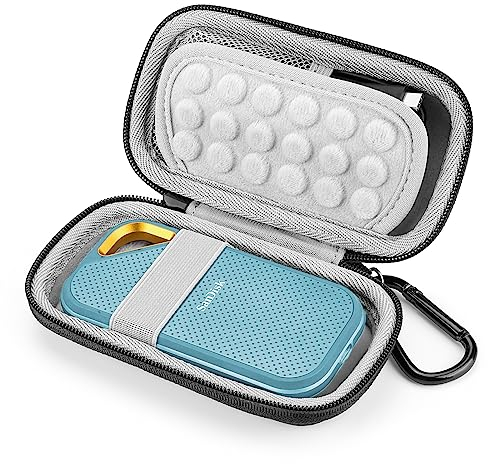 Yinke Tasche Case Hülle für Sandisk Extreme/Extreme Pro/WD My Passport/Crucial X8 Portable Externe SSD 500GB 1TB 2TB, Reisetasche Aufbewahrungstasche Hülle Etui (Gray)