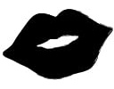 Stemplino® Midistempel - Motiv: Lippen - 18mm Durchmesser - Holzstempel Kinder Stempel Bullet Journal Stempel mit Lippen Motiv Lippen Stempel