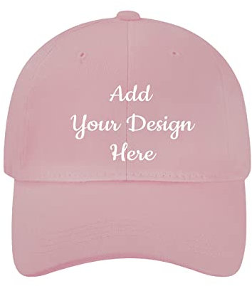 Anpassbare Baseballmütze fügen Sie Ihr Design hinzu, einzigartige Baseballkappe, verstellbare Metallknöpfe, Rosa 0, One size