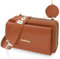 HNOOM Sac Bandoulière Femme Pochette Telephone Portable en Cuir PU Sac Téléphone Portable Femme Mini Pochette Porte Carte Épaule Portefeuille avec Porte Monnaie et Bandoulière Amovible (Marron)