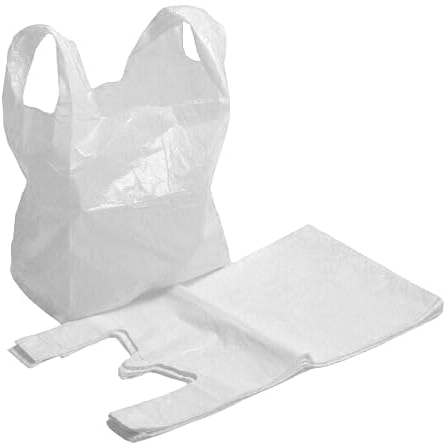 Efforias Lot de 100 sacs de transport en plastique résistants Blanc 28 x 43 x 53 cm