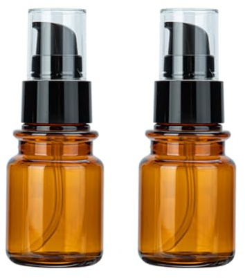 MZUU 2 Stück 80 ml leere nachfüllbare Kunststoff-Pumpflaschen mit Pumpfläschchen, Kosmetik, Reinigungsöl, Emulsion, Essenz, Creme, Lotion, ätherisches Öl, Pumpspender, Fläschchen, Behälter