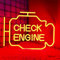 rongweiwang Acryl Check Engine Leuchtreklamen Schild Check Engine Neon Motor Leuchtreklame Personalisierte LED Neon Garage Schilder Einfache Installation, Gelb