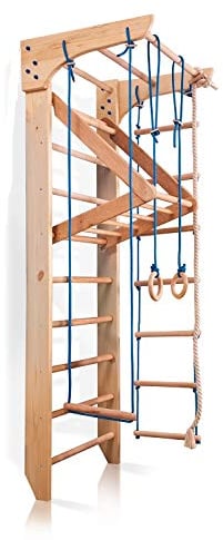 Pared de escalada para niños, 4-220-Lak, dispositivo deportivo, estructura de escalada de madera