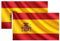 COCOSY 2 Stück Spanien Fahne - 90 x 150 cm 100% Polyester Spanien Flagge mit Messing-Ösen - Wetterfeste & Langlebige Spanische España Spain Flagge für Sport & Feierlichkeiten
