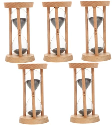 TOPBATHY 5 Pièces Minuterie Minuterie À Mini Cuisson Jouet en Playset Bureau Portable Sable Oeufs Enfant