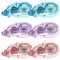 6 Pcs Glue Tape Roller, 8mm x 10m Double Sided Tape Dispenser Transparent Scrapbook Accessories for School, Home, Office, Crafting