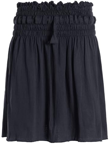 Vishes kurzer Basic Damenrock in schwarz I Einheitsgrößen 34-46 I Handgefertigt aus 100% Baumwolle I Rock mit Strechbund I Ideal für warme & kalte Monate I Nachhaltige Alternative Bekleidung