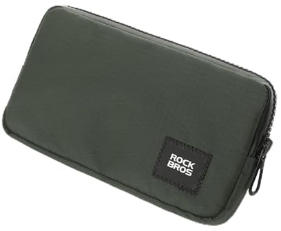 ROCKBROS Mini Geldbörse für Damen Herren, Geldbeutel für Münzen Kreditkarte | Geldbeutel Radfahren mit Reißverschluss, Schlüssel Handytasche Grün
