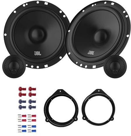 JBL Stage161CFS Lautsprecher mit Einbauset kompatibel mit Audi A4 B7 (8E Facelift) 2004-2008 Türen vorne/hinten 450 Watt 165mm 2 Wege Kompo