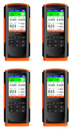 Breeshy 4X Formaldehyde Detector Air Quality Monitor PM 2.5 Portable Display Air Pollution Meter Mini Dust Tester for Home Car