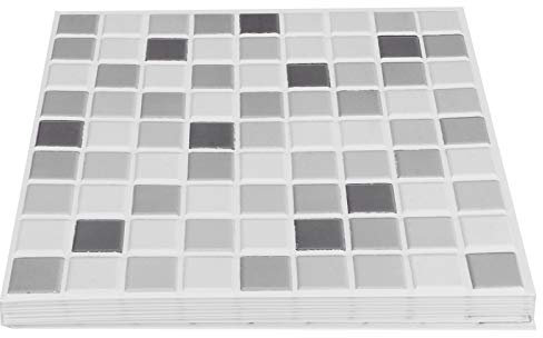 Autocollant de carrelage mural auto-adhésif en damier, papier peint 3D stéréo en PVC, autocollant de carrelage de cuisine, papier peint de carrelage de dosseret