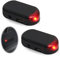 2 Stück Auto Alarmlicht Blinkend Anti Diebstahl Blinklampe Solar Power Dummy Auto Alarm Lampe Anti-diebstahl Blinkende Blinklampe Diebstahlsicherheitslicht mit USB-Anschluss für Die Meisten Autos Rot
