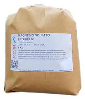 MAGNESIO SOLFATO 1 KG SALI DI EPSOM P.C.M.