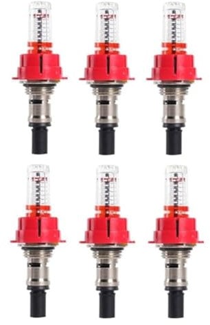 GREOHNMPAW 6 Pcs Underfloor Heating Manifold Flow Meter, Visual Flow Monitoring Regulator for Underfloor Heating Systems(1/2)