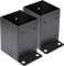 101.6x101.6mm Post Base 2 Pcs,Inner Size 91x91 Post Base Brackets,Heavy Duty Metal Black Powder Coated Post Brackets for Pavilion Deck Railing Support Deck Base Plate, Support Bolt Down