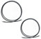 Lot de 2 colliers en cuir imperméables pour hommes, colliers pour hommes de 3 mm avec fermoir, chaîne en cuir pour collier, collier de remplacement pour chaîne pendentif 45 cm et 50 cm