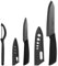 Keramikmesser Set Keramik Messer Küche: Scharf 2er Pack Messerset 15.5cm Kochemesser, 10.7cm Obstmesser Geschenk für Mama (Schwarze Klinge)