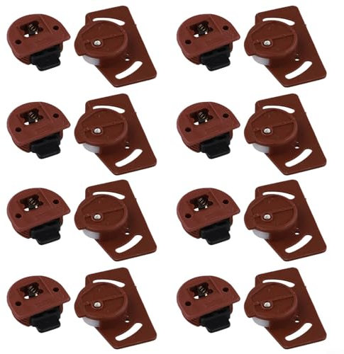 Juego de rodillos de puerta corredera para muebles de interior, fácil instalación con 4 u 8 ruedas y guías (8 pares)