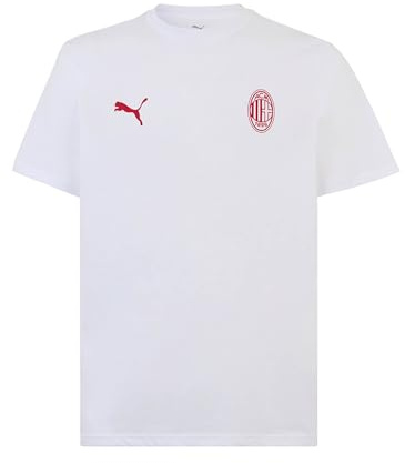 A.C. Milan Unisex T-Shirt Ftbless T-Shirt mit A.C. Logo Offizielles Produkt von Milan und Puma (1er Pack)