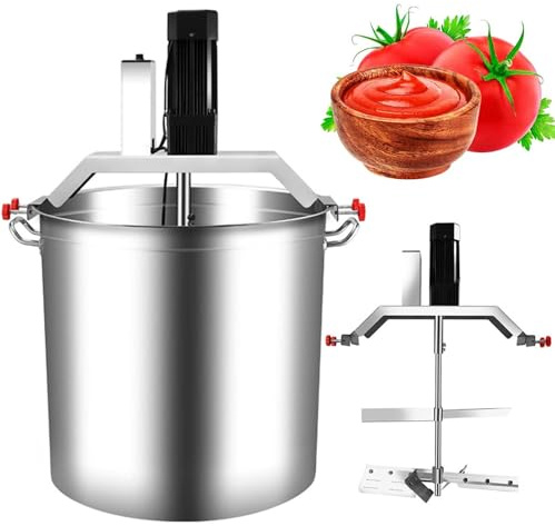 SelbstrüHrender Topf Aus Edelstahl Topf Mixer Rührschaber Mit 4 Klingen Für Marmelade, PfannenrüHren Mit Einem Klick Rührer Einstellbarer Geschwindigkeit Lebensmitteln Elektrischer Rührer Zum Kochen