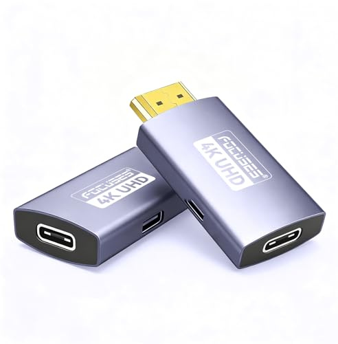 Focuses HDMI to USB C Adapter (4K 60Hz) - Uni-Directional HDMI Source to Type-C Display Converter for Laptop, PS5, XR Glasses & Portable Monitors