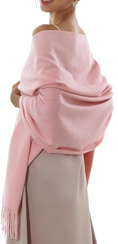 SSKHE Écharpe Femmes Élégant Cachemire Foulards Pashmina Pour Mariage Hiver Chaud Longues Grosse Echarpes et Foulards，200 * 70 cm