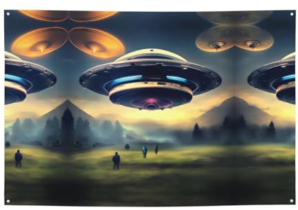 UFO Landung gemusterte Partybanner – Erstellen Sie atemberaubende dekorative Highlights für Geburtstage, Feiertage und Wohnräume