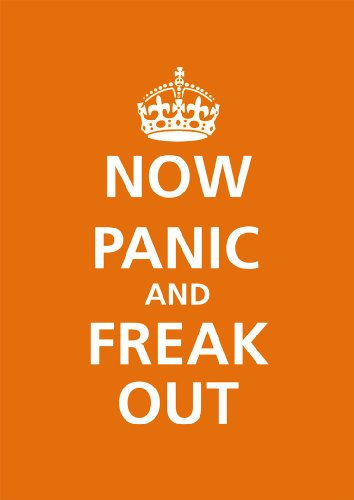 Now Panic And Freak Out Orange A2 Poster