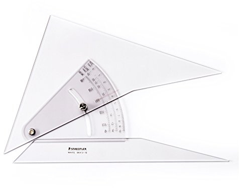 Staedtler Mars Adjustable Set Square 25cm 964 51-10 (Japan Import)