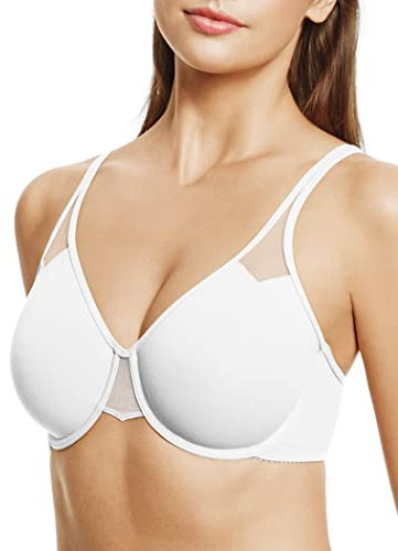 Wacoal Women's PLUME Plain Seamless Everyday Bra, White (Blanc), 36D (Manufacturer Size: 95D)