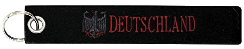Fan-O-Menal Filz-Schlüsselanhänger mit Stick Deutschland Gr. ca. 17x3cm 14160 schwarz