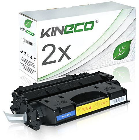 Kineco 2 Toner kompatibel mit HP CE505X Laserjet P 2050 2053 2054 2055 2056 2057 D DN X DTN - Schwarz je 6.500 Seiten
