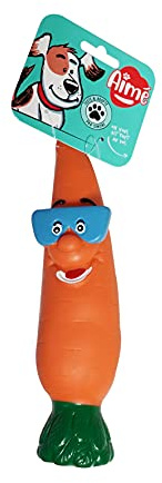 Aime Vinyl-Karottenspielzeug für Hunde, 24 cm