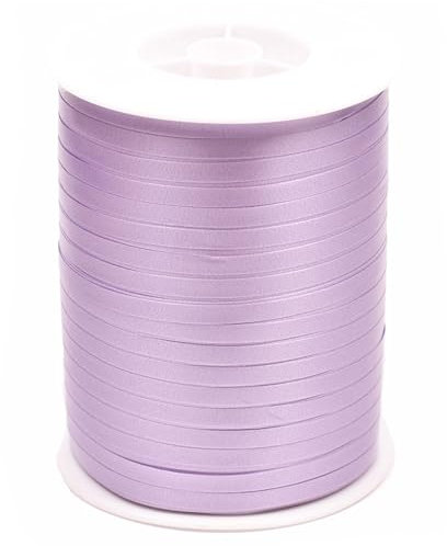 Geschenkband Ringelband 5mm x 500m wasserfest - 30 FARBEN in 5/10/19/31/50mm - Dekoband aus Kunststoff - Polyband zum Anbinden von Luftballons - Schleifenband zum Basteln - Flieder