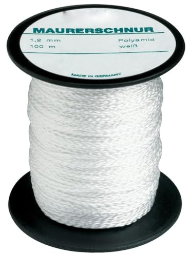 Overmann 094001200100500AA Maurerkordel 1,2 mm x 50 m aus Polyamid, weiß