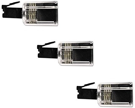DragonTrading® 360 drehbarer Entwirrer für Telefonkabel, 3 Stück, durchsichtig/schwarz