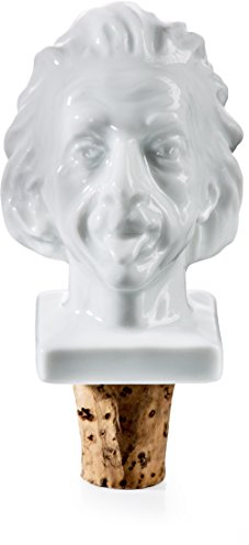 DONKEY Products - Drink with Einstein, Portrait-Korken | Praktischer Verschluss mit Einsteins Porzellankopf für geöffnete Flaschen, 8,5x4x4 cm