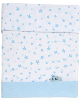 Ti TIN | Conjunto de Sábanas para Minicuna de 50x80 | Pack de 3 Piezas (Encimera + Bajera Ajustable con Elásticos + Funda Almohada) | Ropa para Cuna | Popelín 100% Algodón