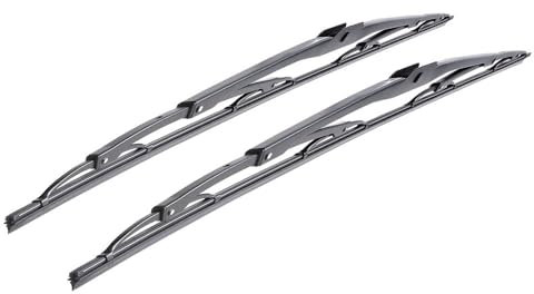 Mossa Vordere Scheibenwischer kompatibel mit Renault Master III (02.2010- ) - Wischerblätter Standard 1. Wischerblätter - Set für Frontscheibe (Fahrer- + Beifahrerseite) (650 mm / 650 mm)